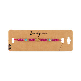 Náramek - Růžové srdíčko - Albi