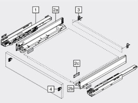 Blum K-BLUM Legrabox N 500 mm/40 kg, Blumotion/TOB, Orion šedá :: vrut (254857)