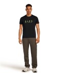 ICEBREAKER Mens 150 Tech Lite SS Tee Snow Day, Black (vzorek) velikost: M
