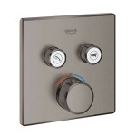 GROHE - Grohtherm SmartControl Termostatická baterie pod omítku se 2 ventily, kartáčovaný Hard Graphite 29124AL0