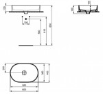 IDEAL STANDARD - Strada II Umyvadlo bez přepadu 60x40 cm, s Ideal Plus, bílá T2981MA