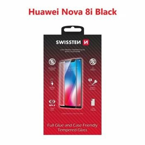 SWISSTEN FULL GLUE COLOR FRAME CASE FRIENDLY sklo pro HUAWEI NOVA 8i černá (54501815)