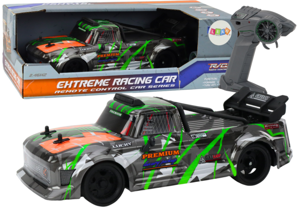 Mamido Dálkově ovládané RC auto 1:16 gumová kola drift šedo-zelené
