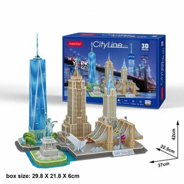 CubicFun 3D puzzle CityLine panorama: New York 123 ks