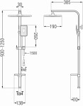 MEXEN/S - Q54 sprchový set bílá / chrom 798545495-21
