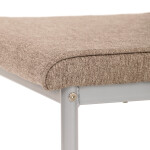 Židle jídelní, béžová látka, šedé kovové nohy