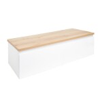 Koupelnová skříňka s krycí deskou SAT B-WAY 119x30x45 cm bílá lesk BWAY120WDOAK BWAY120WDOAK