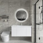 Erga Carla, kulaté LED zrcadlo 70cm, 1610 lm, 3 barvy světla, ERG-V01-208-7070