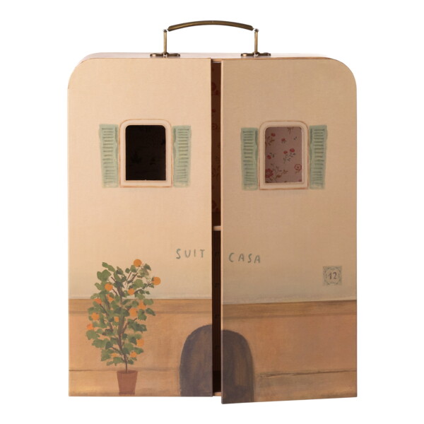 Maileg Domeček pro myšky Maileg Big Sister / Big Brother SuitCasa, hnědá barva, kov, papír