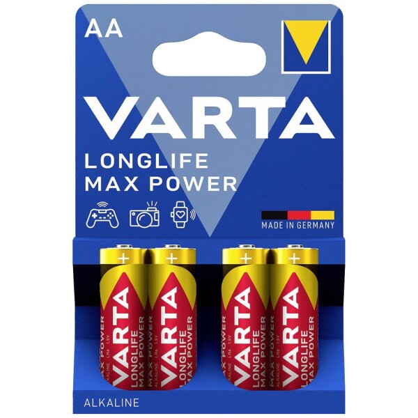 Varta Max Tech Baterie AA / 1.5V / 2600 mAh / alkalická / 4 ks / v blistru (4706101404)