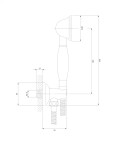 OMNIRES - ART DECO sprchová souprava pro skrytou instalaci, chrom lesk ARTDECO-PPCR