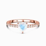 Royal Fashion prsten 14k zlato Vermeil GU-DR23089R-ROSEGOLD-MOONSTONE-TOPAZ Velikost: 7 (EU: 54-56)