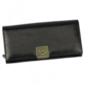 Trendy velká dámská kožená peněženka Elvíra, černá