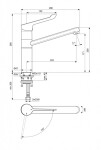 IDEAL STANDARD - CeraFlex Dřezová baterie s prodlouženou pákou, BlueStart,chrom BC137AA