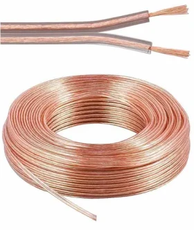 PremiumCord kabel na propojení reprosoustav 25 m / Repro kabel / OFC 99,9% měď / 2x1,5 mm2 (kjpr-01-25)