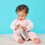 B.box Termoska na pití s brčkem 350 ml béžová - Latte
