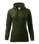 Trendy Zipper mikina dámská military M