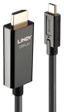 Lindy USB-C na HDMI černá / Adaptérový kabel / 5 m / 4K 60Hz / HDR (43315)