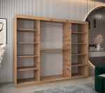 Šatní skříň Abi V2 Barva korpusu: Dub Sonoma, Rozměry: 200 cm, Dveře: Dub sonoma