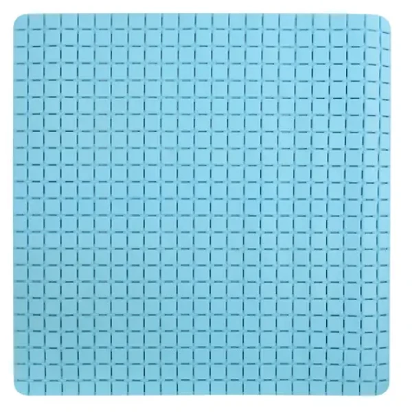 MSV Protiskluzová podložka do sprchy QUADRO Premium nebesky modrá / SBS kaučuk / 54 x 54 cm