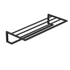 KLUDI - Vela R Držák ručníku s poličkou, délka 62 cm, matná černá 5898939