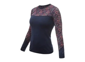Sensor Merino Impress dámské triko dlouhý rukáv Deep Blue/Origami vel. L