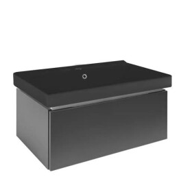 Koupelnová skříňka s umyvadlem SAT Feel 80x30x46 cm antracit mat SATFEEL80ANTU1MB SATFEEL80ANTU1MB