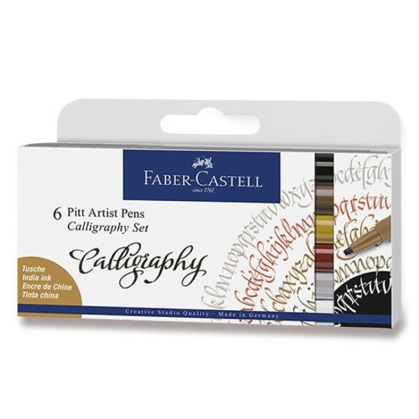 Faber - Castell Popisovač Pitt Artist Pen Caligraphy 6 ks