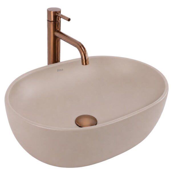 REA - Umyvadlo na desku Focus Taupe REA-U3228