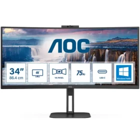 34" AOC CU34V5CW/BK černá / VA / 3440 x 1440 / 21:9 / 1ms / 3000:1 / 300cd-m2 / HDMi + DP + USB-C / VESA / repro (CU34V5CW)