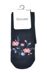 Vzorované netlačící ponožky Steven art.099 35-40 melanžově šedá 35-37