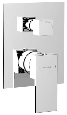 SAPHO - CUBEMIX podomítková sprchová baterie, 2 výstupy, chrom CM042
