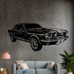 Samolepka Automobil Ford Mustang Barva: žlutá, Velikost: 100 x 47 cm