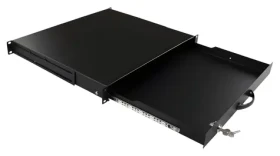 Lanview 19" 1U výsuvná police pro klávesnici / Police do racku / 1U / hloubka 40 cm (RAD100BL)