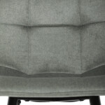 Židle barová, zelená látka, čtyřnohá kovová podnož, černý mat