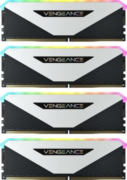 Corsair Vengeance RGB RT White 32GB (4x8GB) 3600 MHz / DDR4 / PC4-28800 / CL18-22-22-42 / 1.35V / XMP2.0 (CMN32GX4M4Z3600C18W)