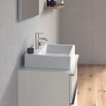 DURAVIT - Vero Air Umyvadlo nábytkové 60x47 cm, s přepadem, otvor pro baterii, WonderGliss, bílá 23506000271