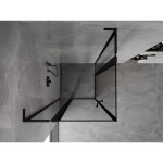 MEXEN/S - Mist L Duo sprchový kout dveře křídlové 95 x 95, černý okraj, černá 8A4L-095L-095P-70-70