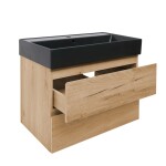 Koupelnová skříňka 2 zásuvková s umyvadlem SAT B-Way 79x50x45 cm dub mat BWAY280OAKU2BB BWAY280OAKU2BB