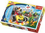 Trefl Puzzle Mickey Mouse a závodníci / 60 dílků