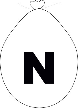 Balónek písmeno N bílé balonky.cz Balónek písmeno N bílé balonky.cz