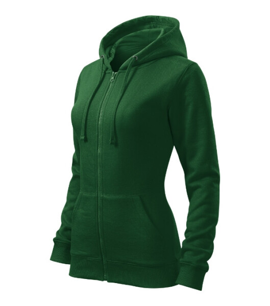 Trendy Zipper mikina dámská lahvově zelená XS