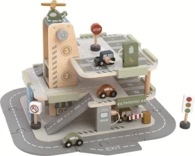 2Kids Toys Dřevěná garáž s cestou