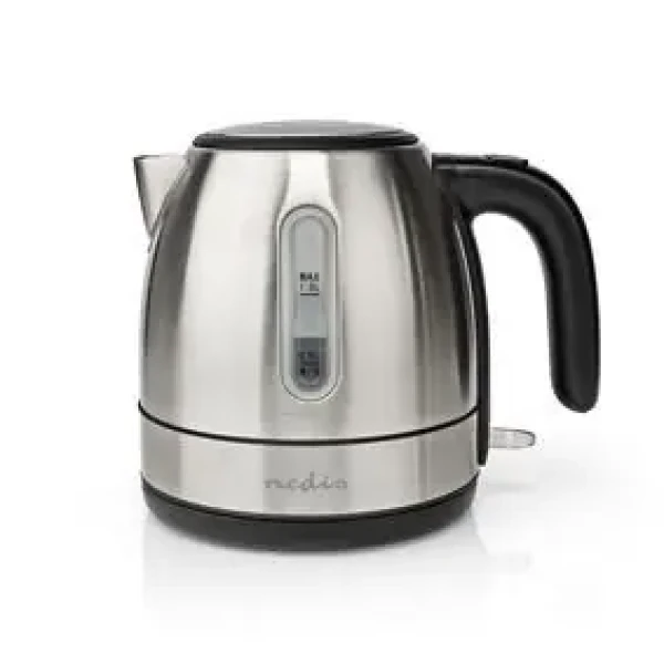 Nedis KAWK300EAL stříbrná / Rychlovarná konvice / 2200 W / 1.0 l / Nerezová ocel (KAWK300EAL)