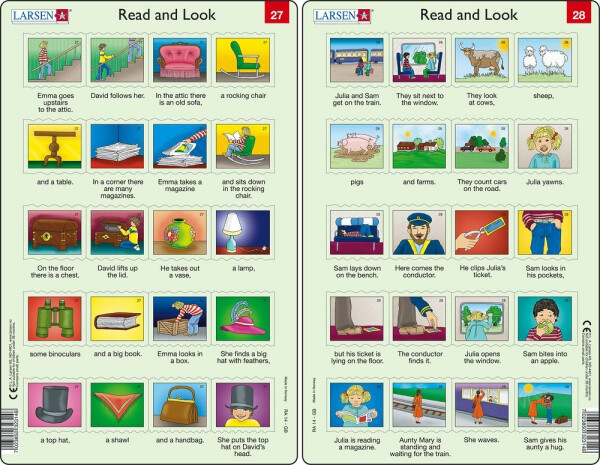 Učební puzzle MIDI - Angličtina-delší věty RA14/20 dílků (2 druhy) - Larsen