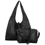 Trendy dámský koženkový set kabelek Winona, černý