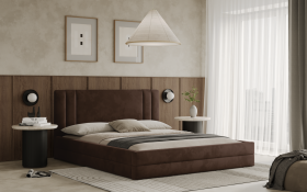 FRONTI Postel ALCAMO 180x200 hnědá s úložným prostorem