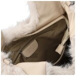 Módní dámská plyšová kabelka do ruky Viorica, krémová