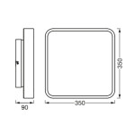 SAPHO - ORBIS BACKLIGHT stropní svítidlo, 350x350, WIFI RGB+stmívatelné, OSRAM, 2800lm, 28W, IP20, bílá AC314090255