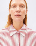 Armedangels Striped Loose Fit Blouse 3478 oatmilk-mars red S